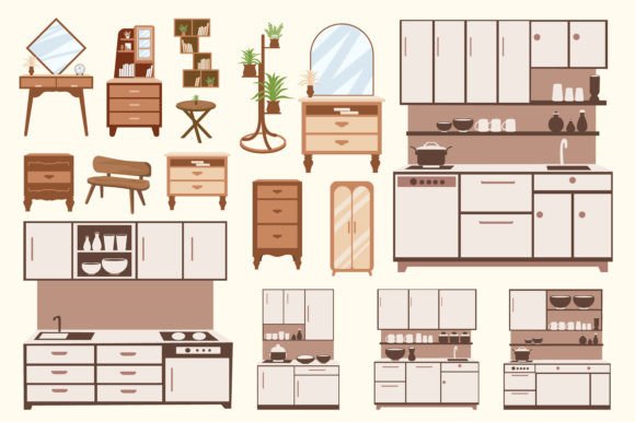 Download Home Decor Boho Style Vector Set - Decor boho Collection