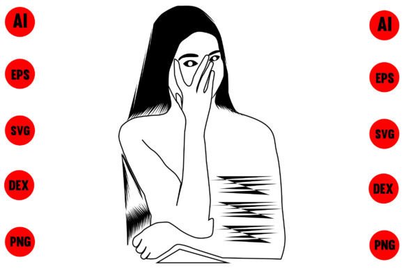 Download Woman Faces Modern Line Art - Modern line Collection