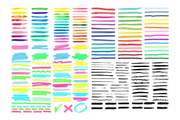 Download Marker Lines. Color Ink Pen Brush Stroke - Marker Collection