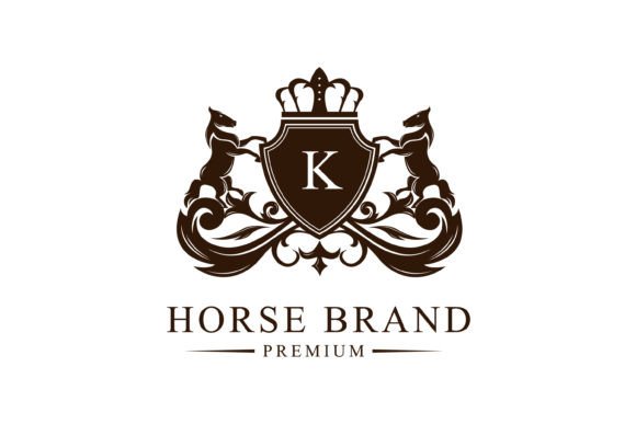 Download Horse Heraldry Emblem Modern Line Logo - Modern line Collection