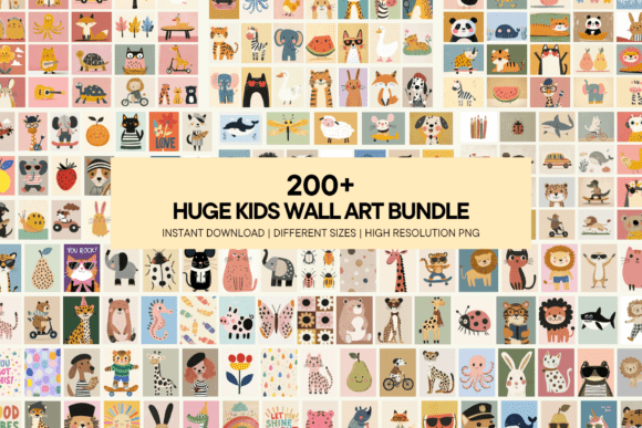 Download Colorful Kids Wall Art Nursery Printable - Print Collection