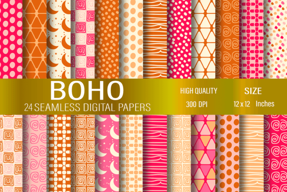 Download Boho Digital Papers Pack - Premium Resources